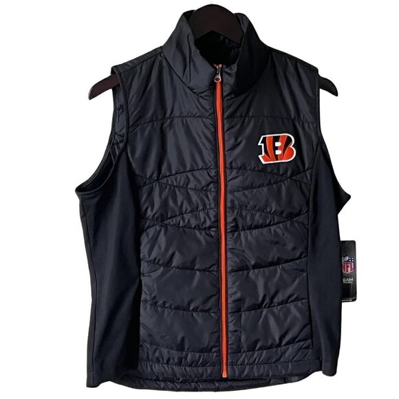 Cincinnati Bengals Women's Puffer Quilted Vest, Medium - Picture 1 of 7
